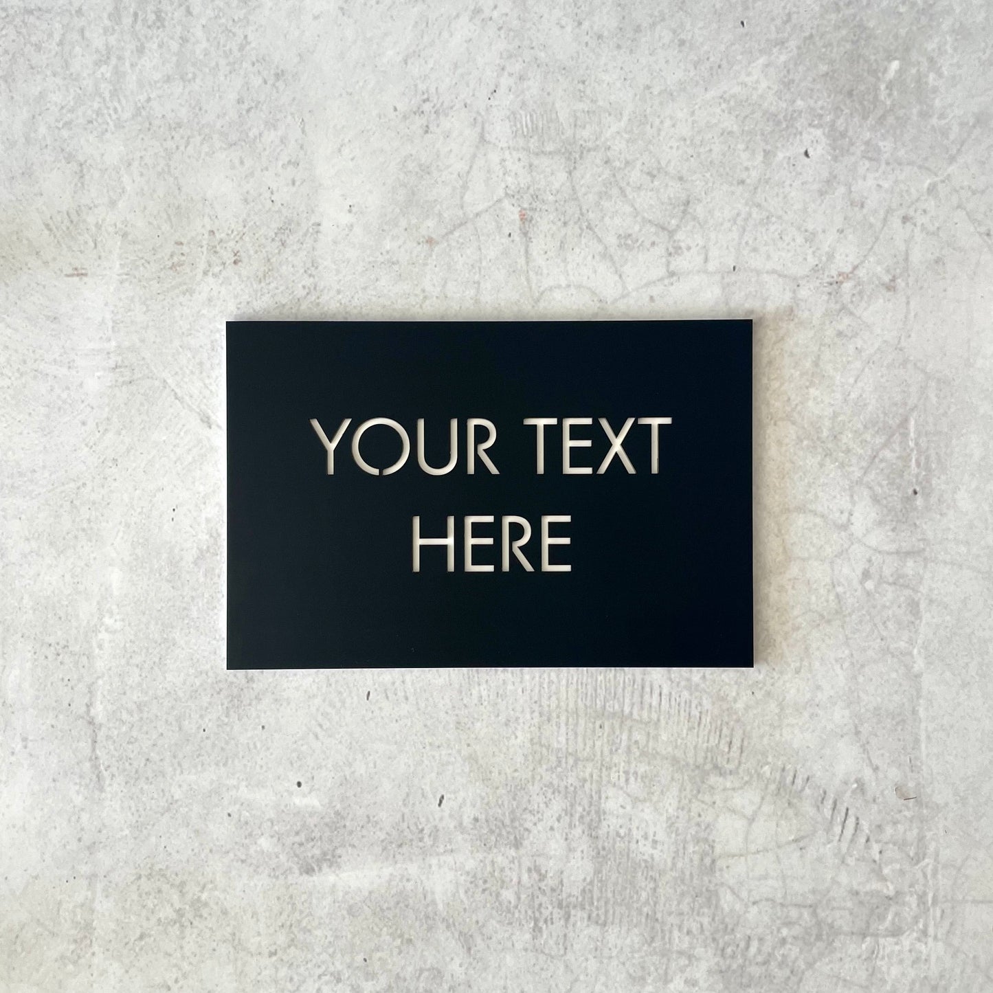 Custom Text Signage - Square Corners - Double Layer - All Sizes