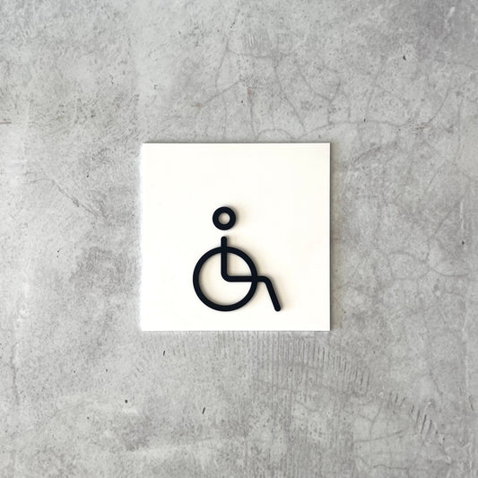 Accessible Toilet Sign - 3D Sign 20x20cm