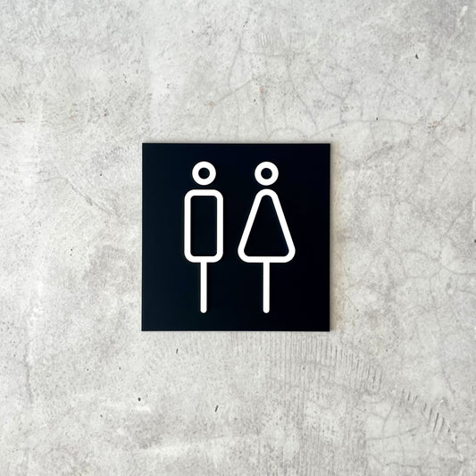 Toilet Sign - 3D Sign 20x20cm