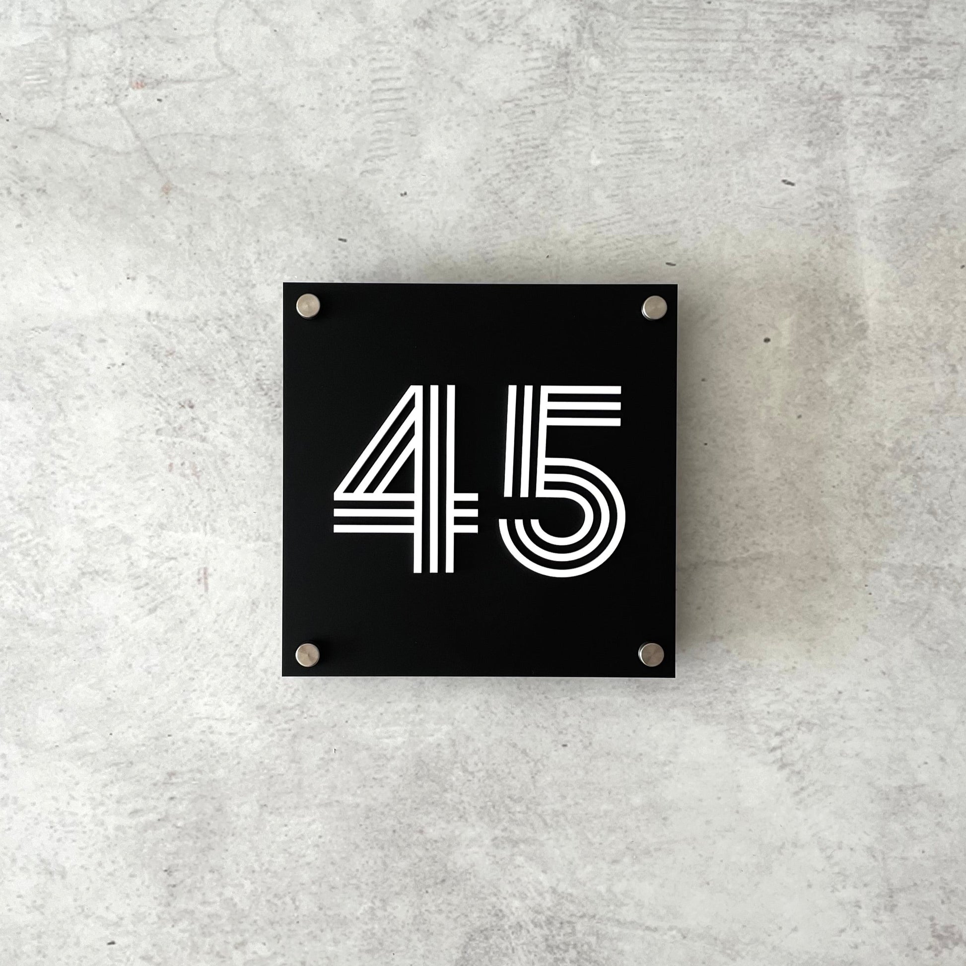 Custom 3D house sign in black and white, designed for modern Australian homes