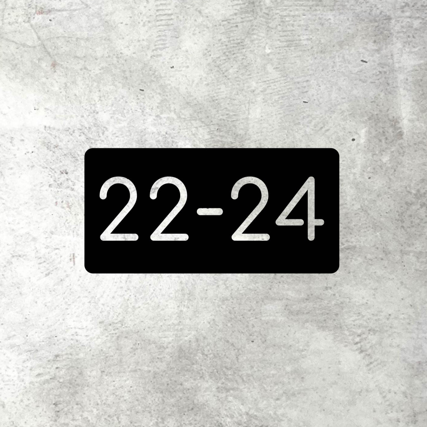 House Number - Round Corners - Single Layer - All Sizes