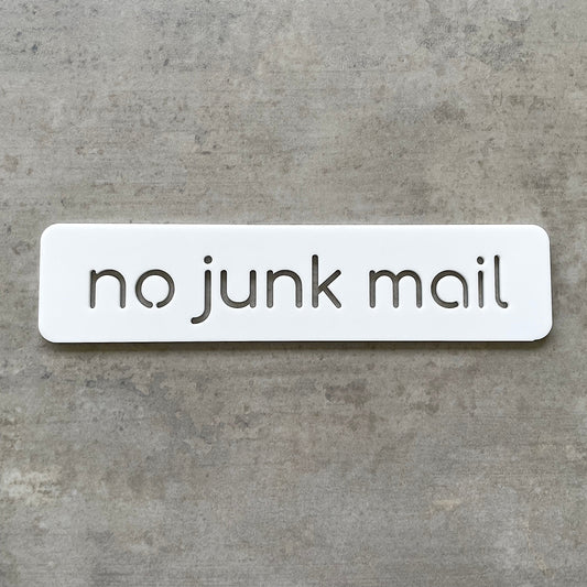 No Junk Mail Cutout 20x5cm