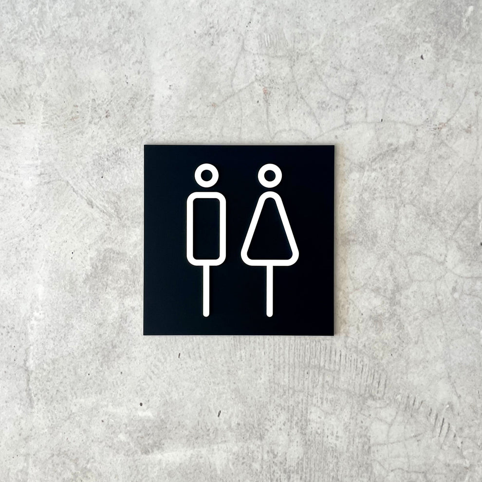 Toilet Sign - 3D Sign 20x20cm – Beam Studio