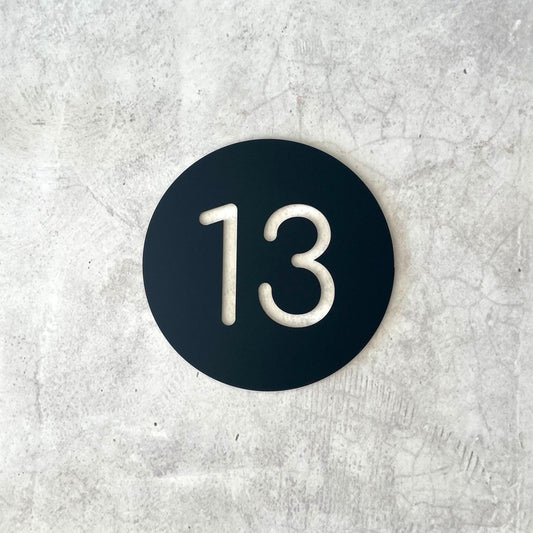 House Number - Circle - Single Layer - All Sizes