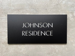 House Signage - 40x20cm with Backing