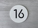 Personalised House Number - Circle Number with Backing Plate