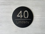 Personalised House Number - Circle Cutout 20cm