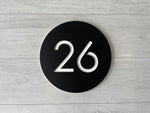 Personalised House Number - Circle Number with Backing Plate