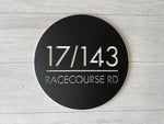 Personalised House Number - Circle with Backing Plate 30cm