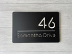 Personalised House Number - Horizontal Line with Backing Plate 30x20cm