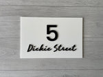 Personalised House Number - Script House Number 30x20cm