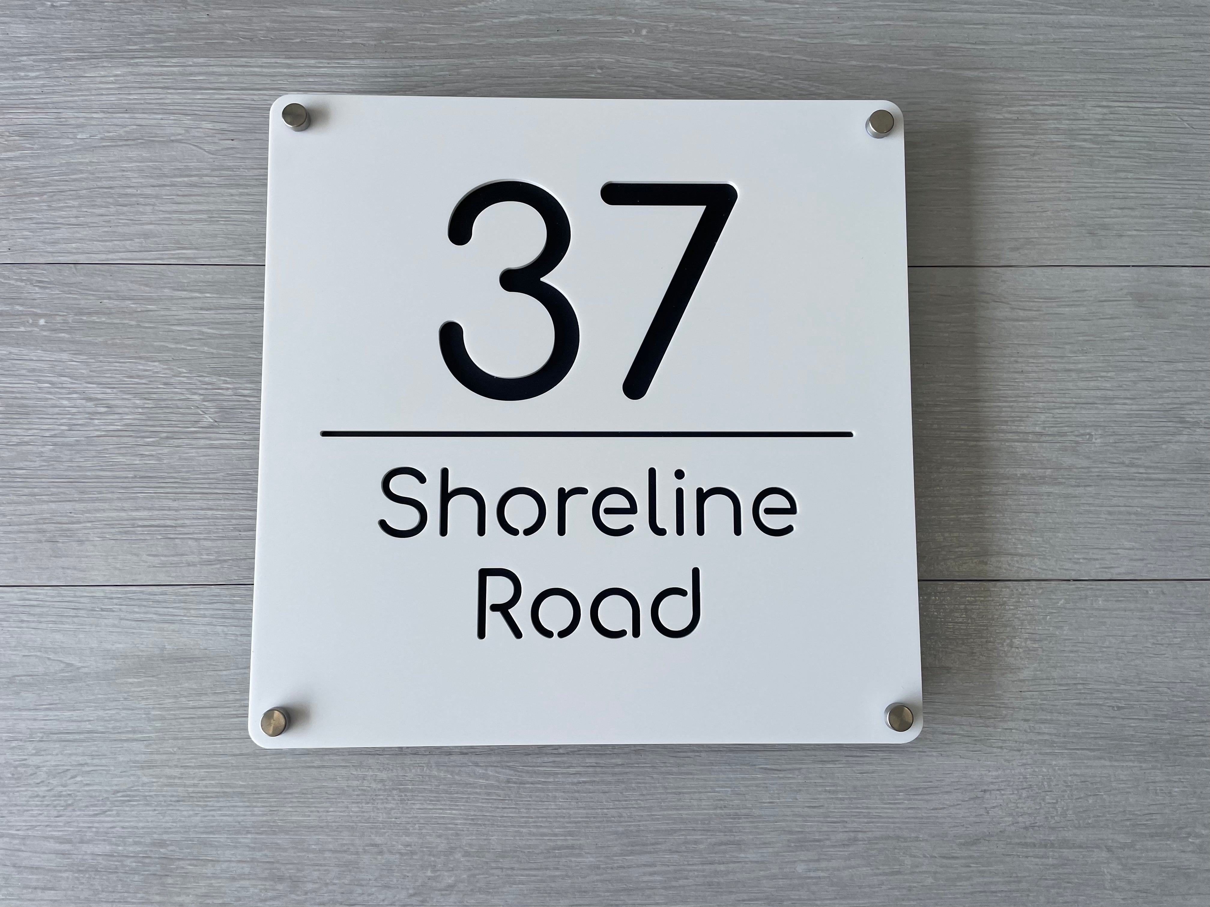 Personalised House Number - Edge - Square 30cm