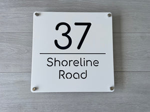 Personalised House Number - Edge - Square 30cm