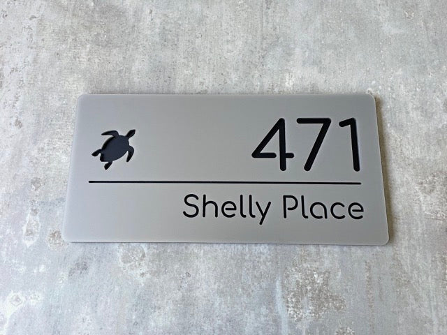 Personalised House Number - Edge - Rectangle 40x20cm