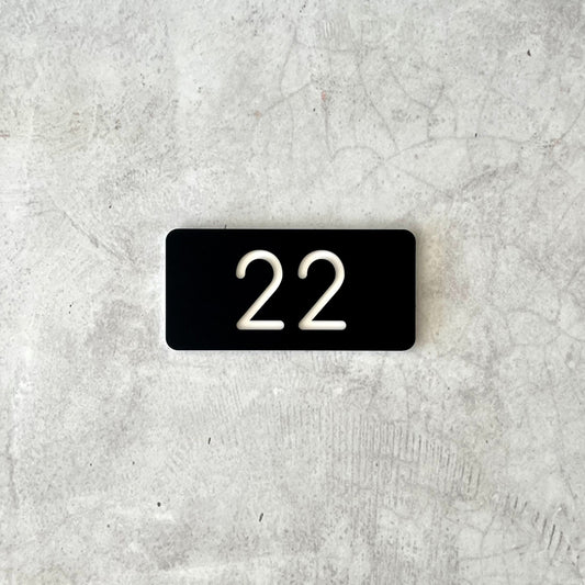 House Number - Round Corners - Double Layer - All Sizes