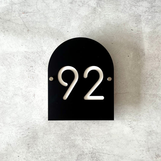 House Number - Arch - Double Layer - All Sizes