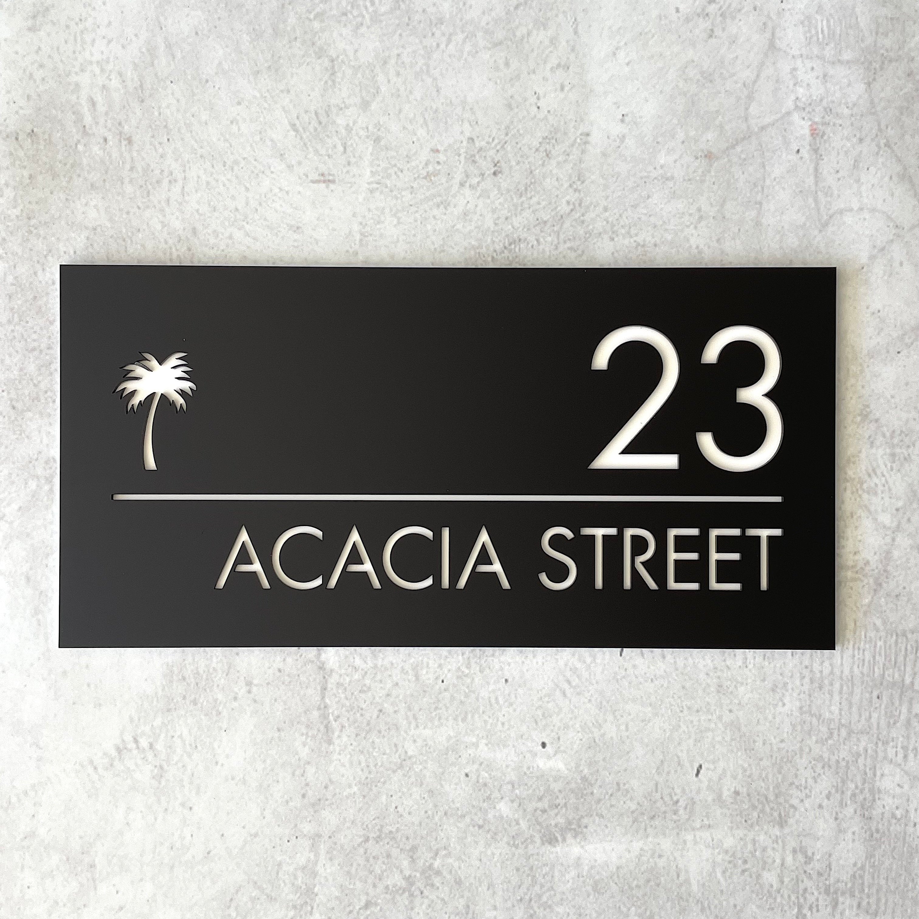 Personalised House Number - Rectangle 40x20cm