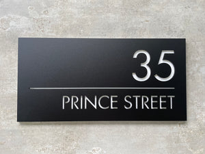 Personalised House Number - Edge - Rectangle 40x20cm