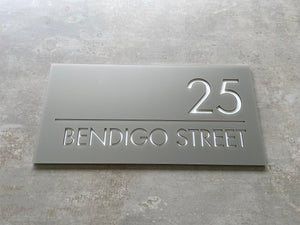 Personalised House Number - Edge - Rectangle 40x20cm