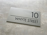 Personalised House Number - Edge - Rectangle 40x20cm