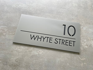 Personalised House Number - Edge - Rectangle 40x20cm