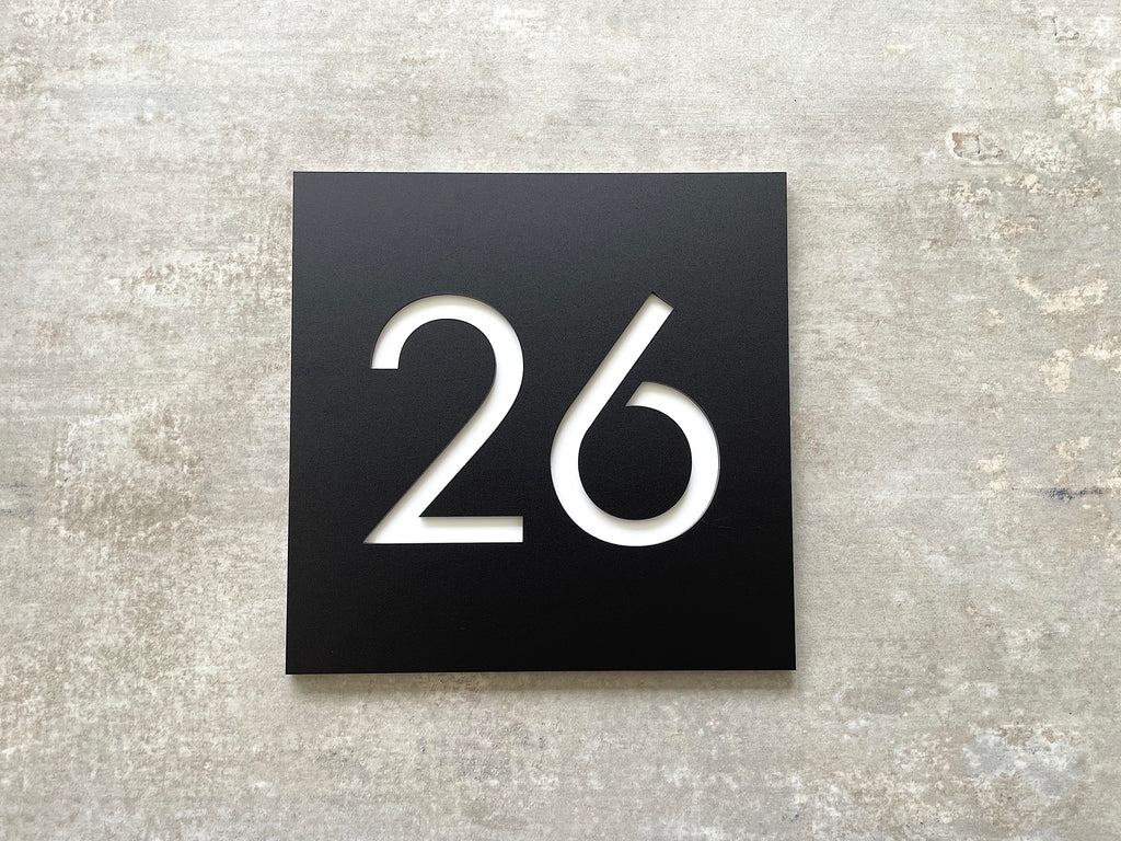 Personalised House Number - Edge - Square 20cm