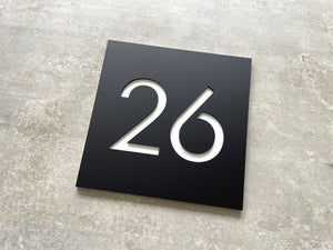 Personalised House Number - Edge - Square 20cm