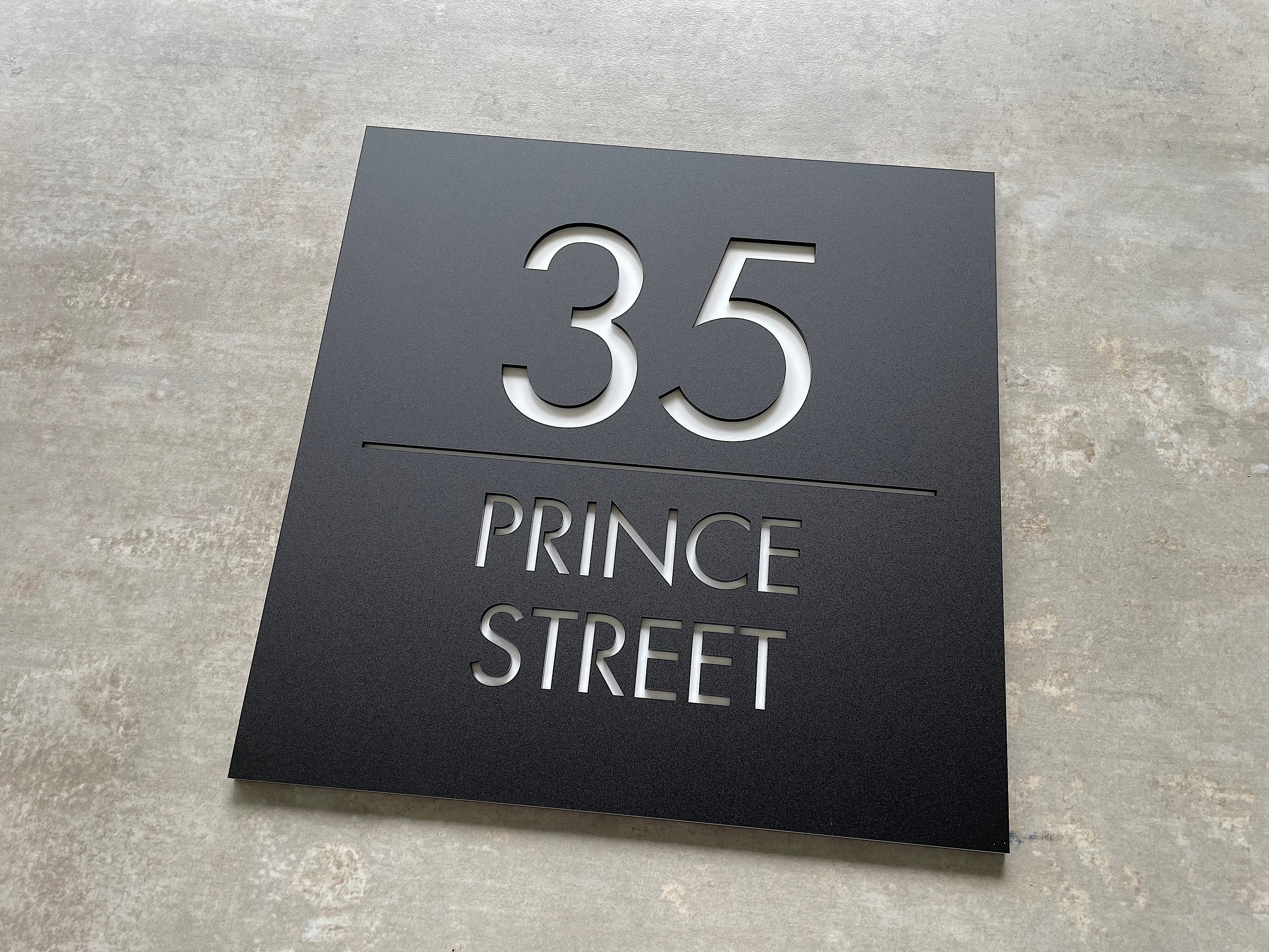 Personalised House Number - Edge - Square 30cm