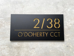 Personalised House Number - Edge - Rectangle 40x20cm