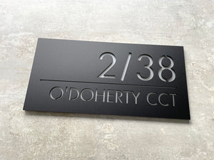 Personalised House Number - Edge - Rectangle 40x20cm