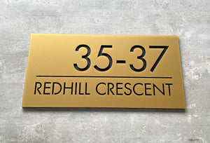 Personalised House Number - Edge - Rectangle 40x20cm