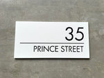 Personalised House Number - Edge - Rectangle 40x20cm