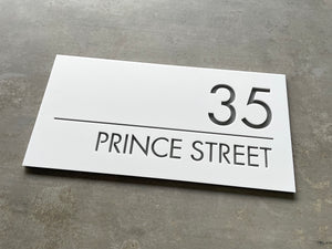 Personalised House Number - Edge - Rectangle 40x20cm