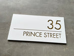 Personalised House Number - Edge - Rectangle 40x20cm