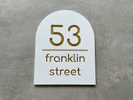 Personalised House Number - House Arch with Backing Plate 25x20cm