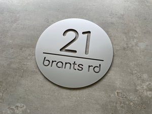 Personalised House Number - Circle Cutout 20cm