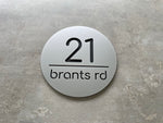 Personalised House Number - Circle with Backing Plate 20cm