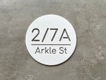 Personalised House Number - Circle Cutout 20cm