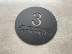 Personalised House Number - Circle Cutout 25cm