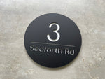 Personalised House Number - Circle with Backing Plate 25cm