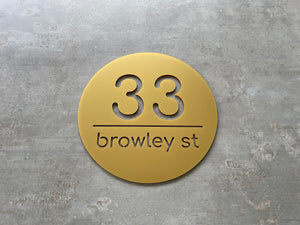 Personalised House Number - Circle Cutout 25cm