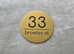 Personalised House Number - Circle with Backing Plate 25cm