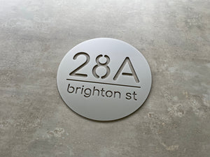 Personalised House Number - Circle Cutout 25cm