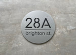 Personalised House Number - Circle with Backing Plate 25cm