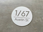 Personalised House Number - Circle Cutout 25cm