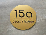 Personalised House Number - Circle with Backing Plate 30cm