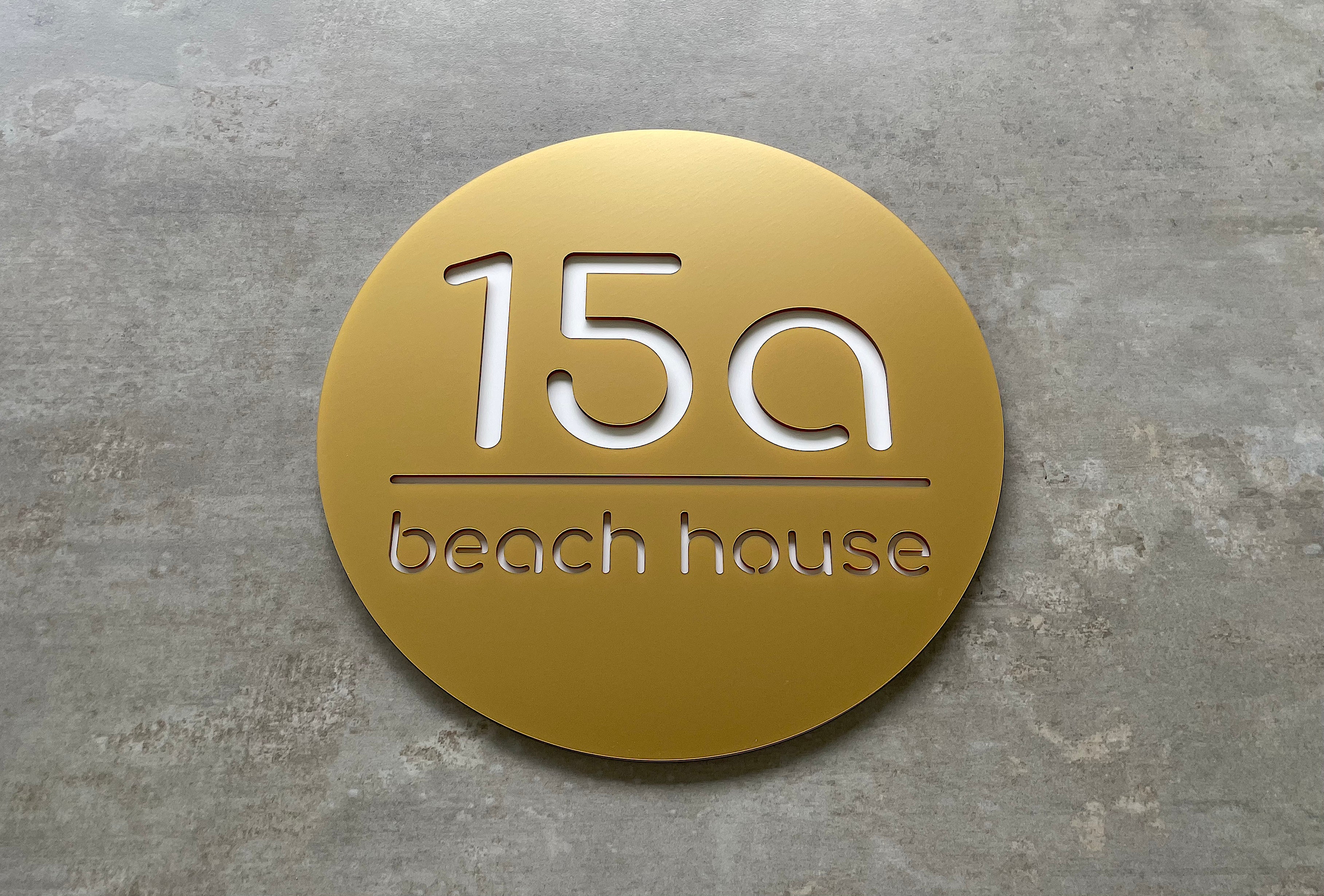 Personalised House Number - Circle with Backing Plate 30cm