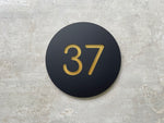 Personalised House Number - Circle Number with Backing Plate