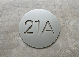 Personalised House Number - Circle Number Cutout