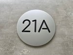 Personalised House Number - Circle Number with Backing Plate